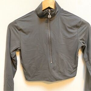 Meshki Zip-up Long Sleeve Crop Top size S
